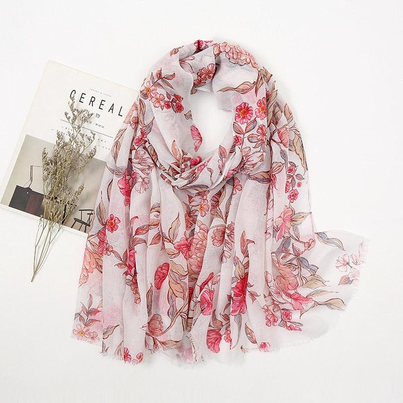 Fresh Floral Tassel Scarfs - Try Modest Limited