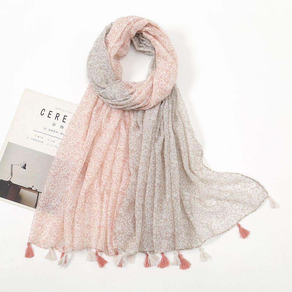 Fresh Floral Tassel Scarfs - Try Modest Limited