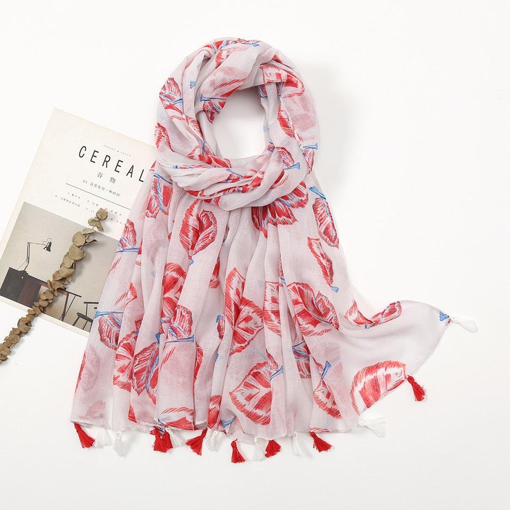 Fresh Floral Tassel Scarfs - Try Modest Limited 