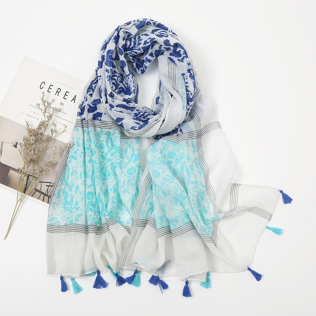Fresh Floral Tassel Scarfs - Try Modest Limited 