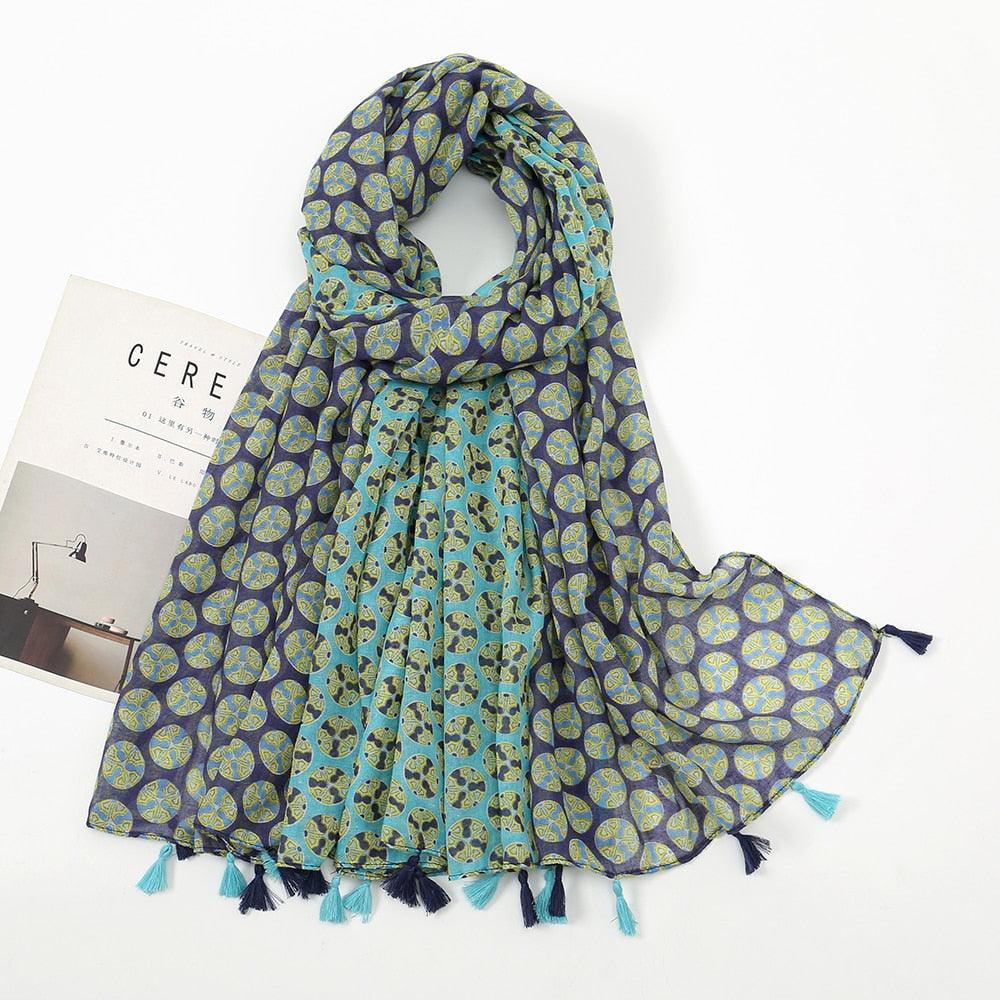 Fresh Floral Tassel Scarfs - Try Modest Limited