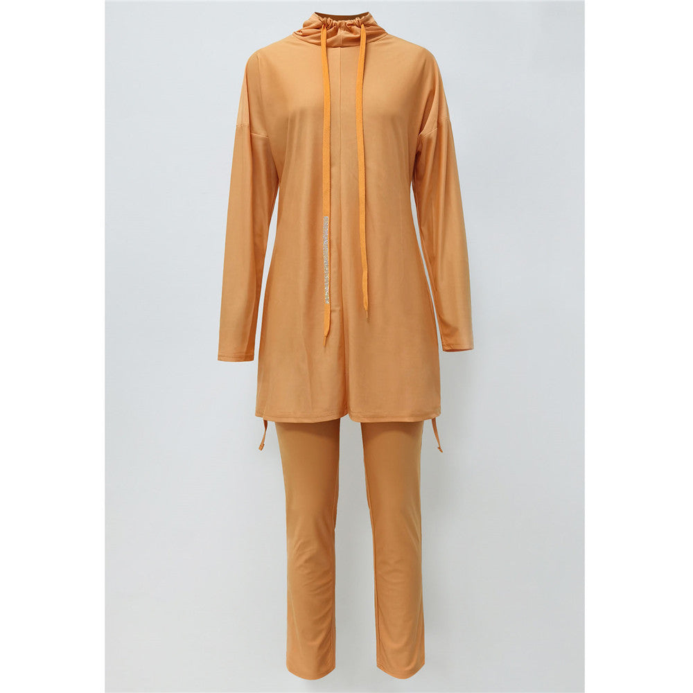 Full Coverage Hooded 2 PC Swim Set - Try Modest Limited