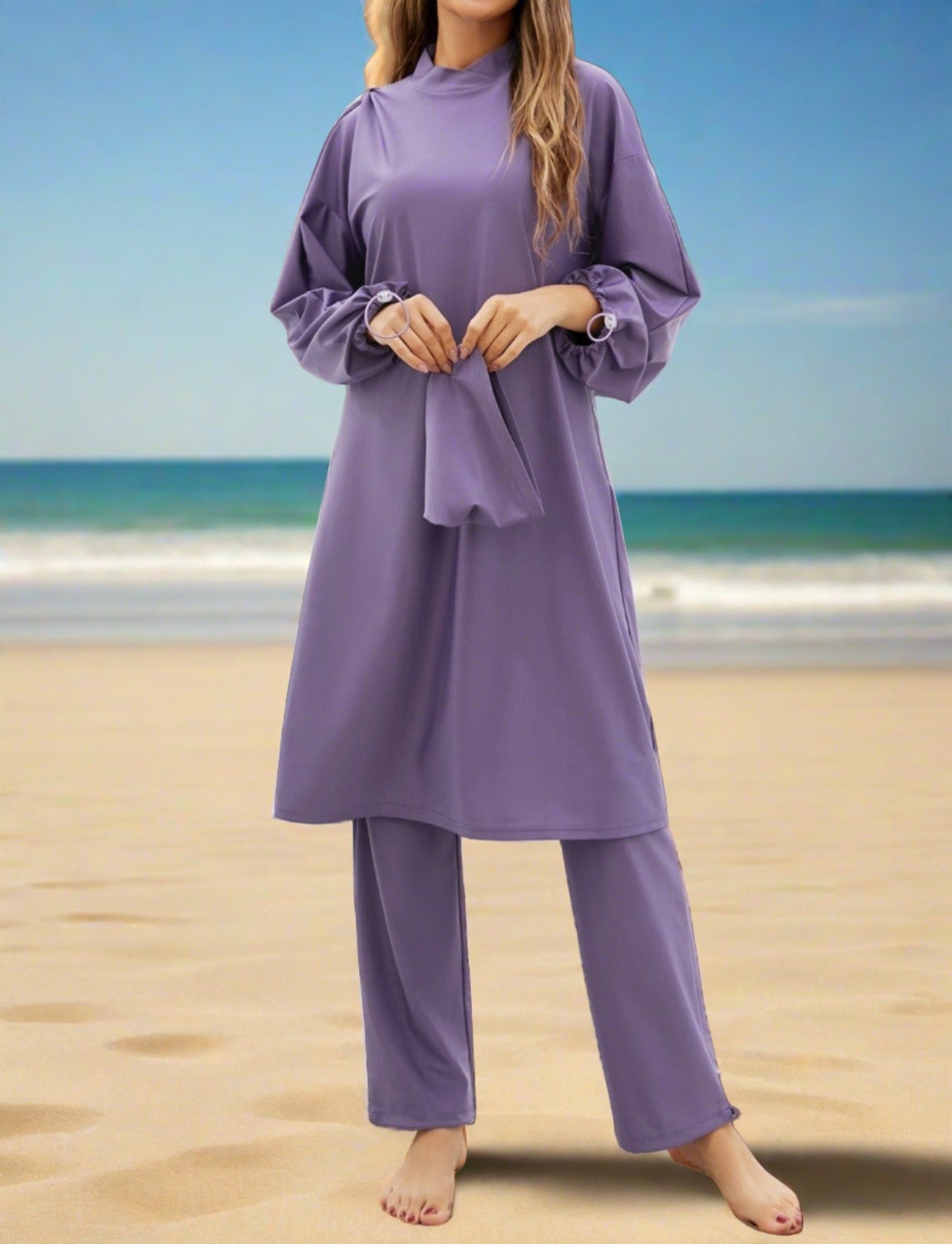 Full coverage 2 PC modest swimsuit - Try Modest Limited 