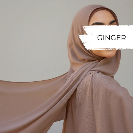 Passendes Hijab-Set aus Ingwer-Modal