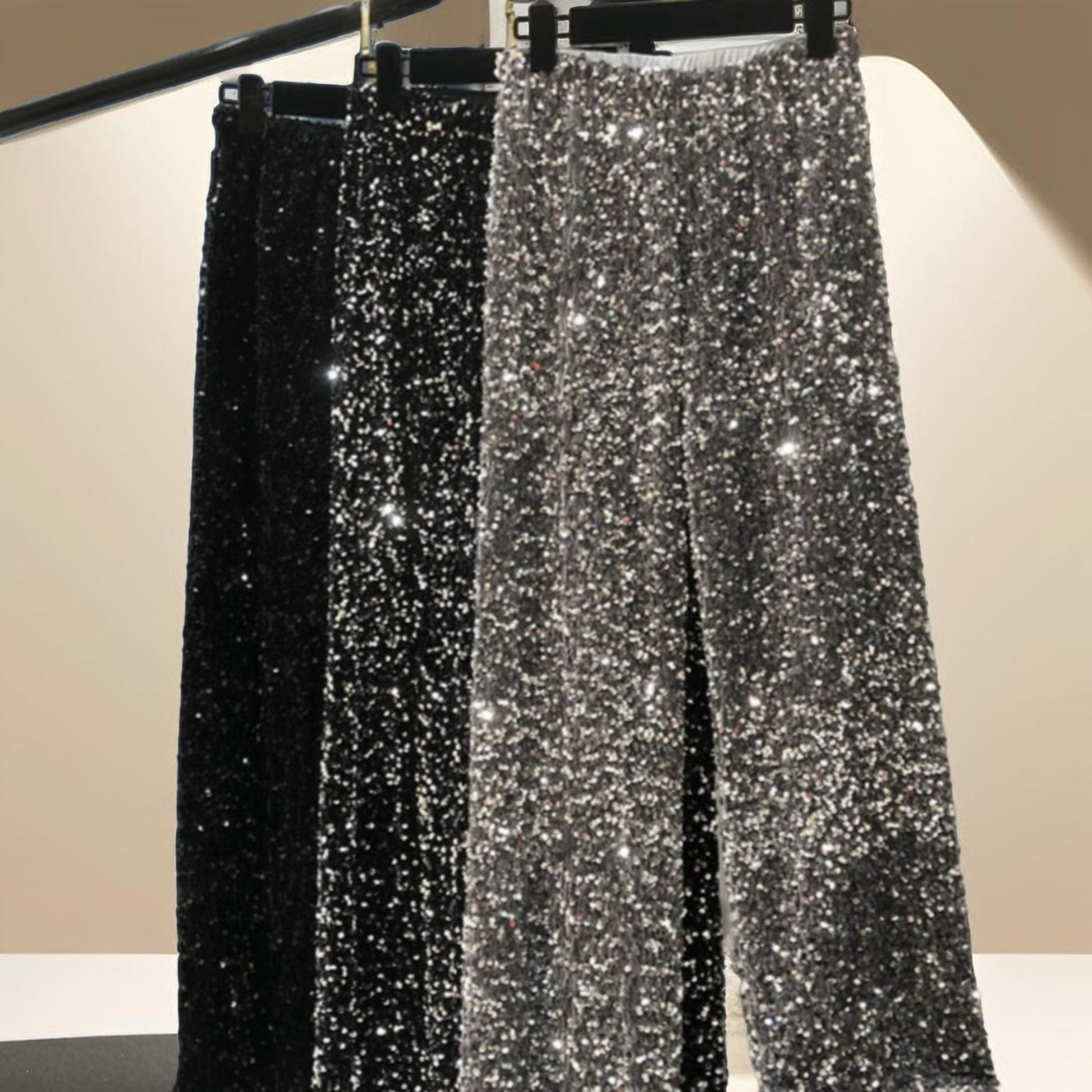 Gorgeous Style High waist wide leg sparkling pants - Try Modest Limited 