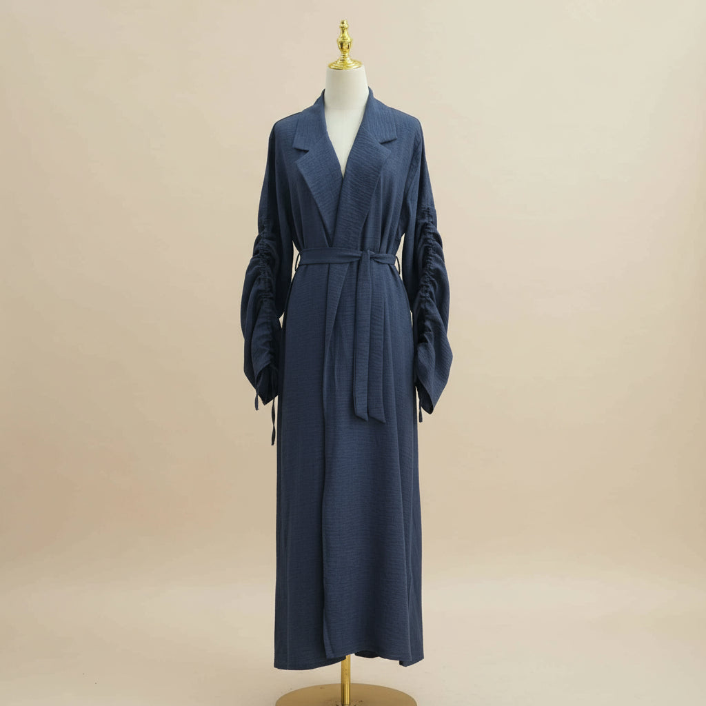 Grace Ruched Abaya Coat