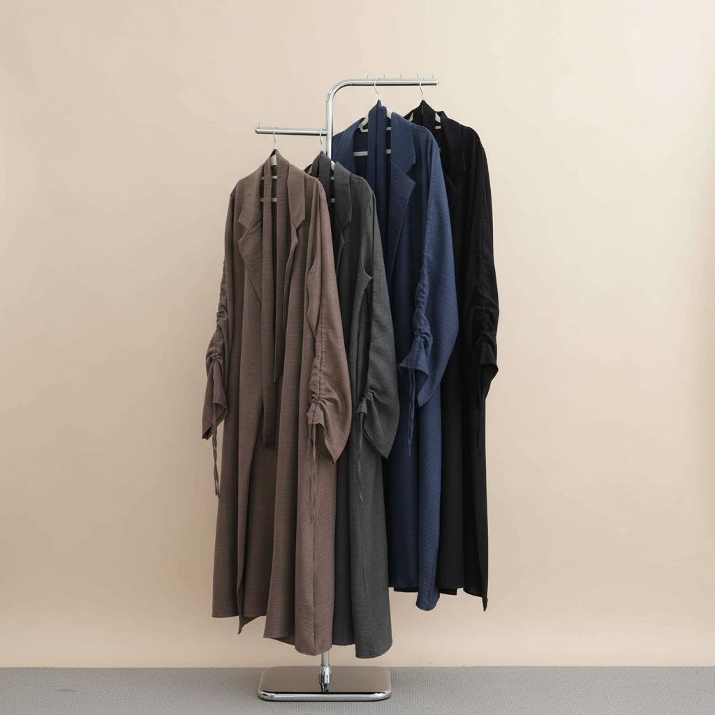 Grace Ruched Abaya Coat
