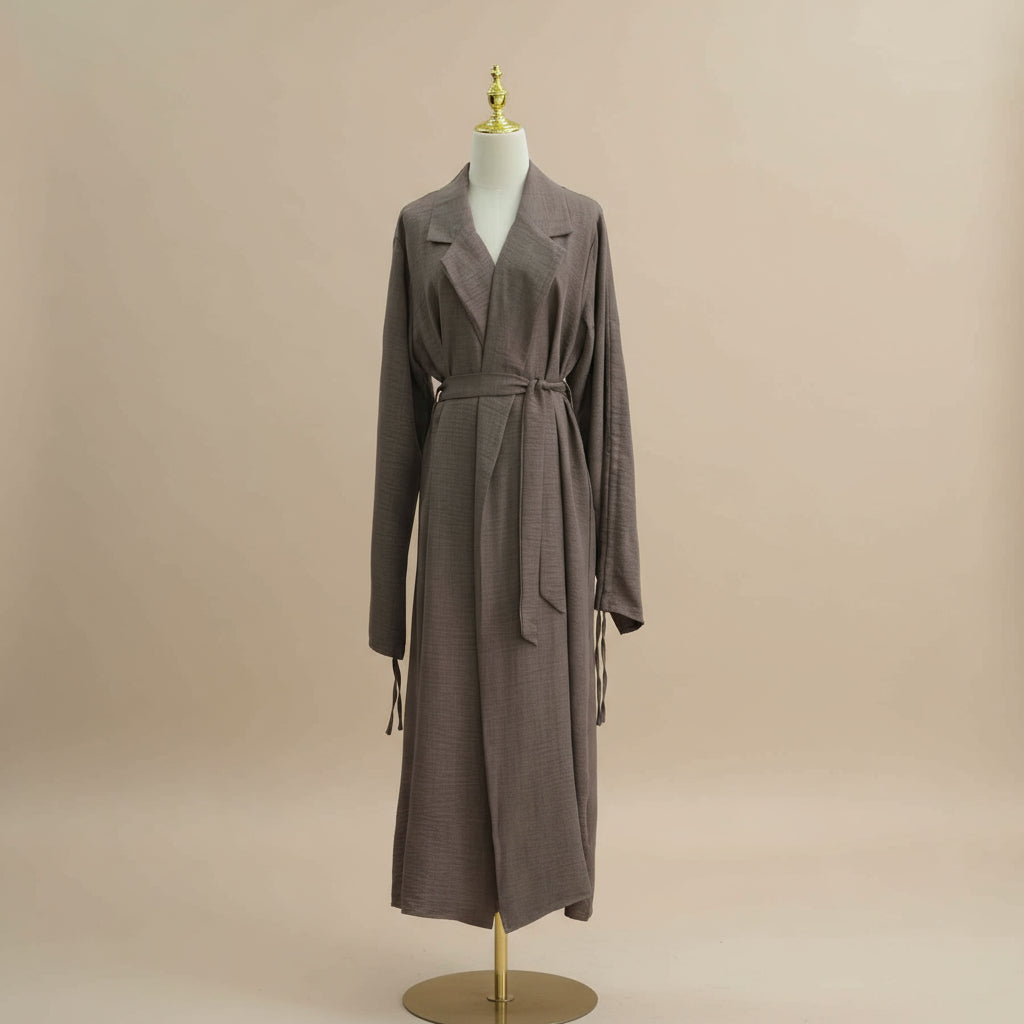 Grace Ruched Abaya Coat