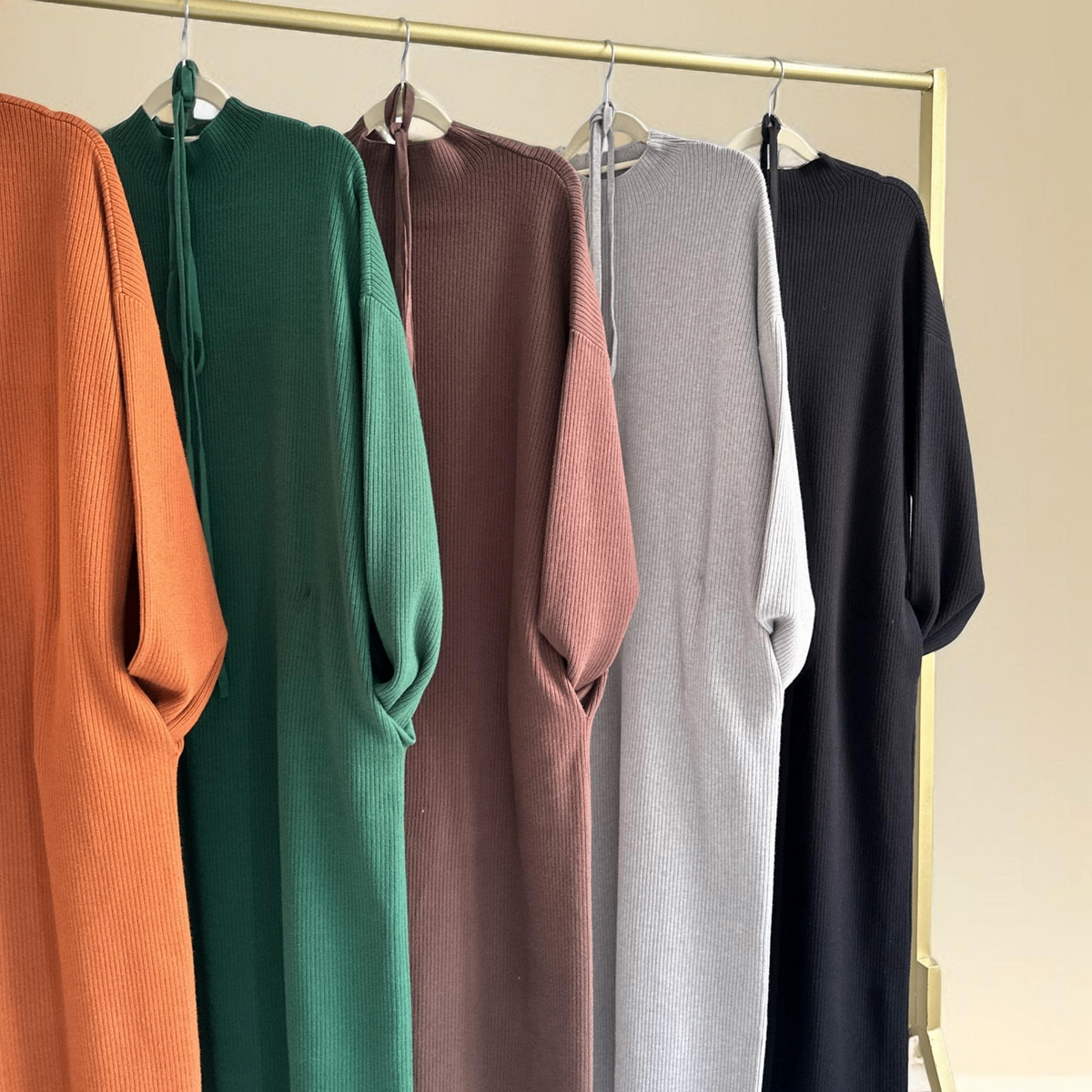 Hana maxi knit long-sleeve dress - Try Modest Limited