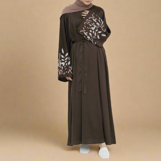 Haneen Arabic-Style Embroidered Abaya Try Modest Limited