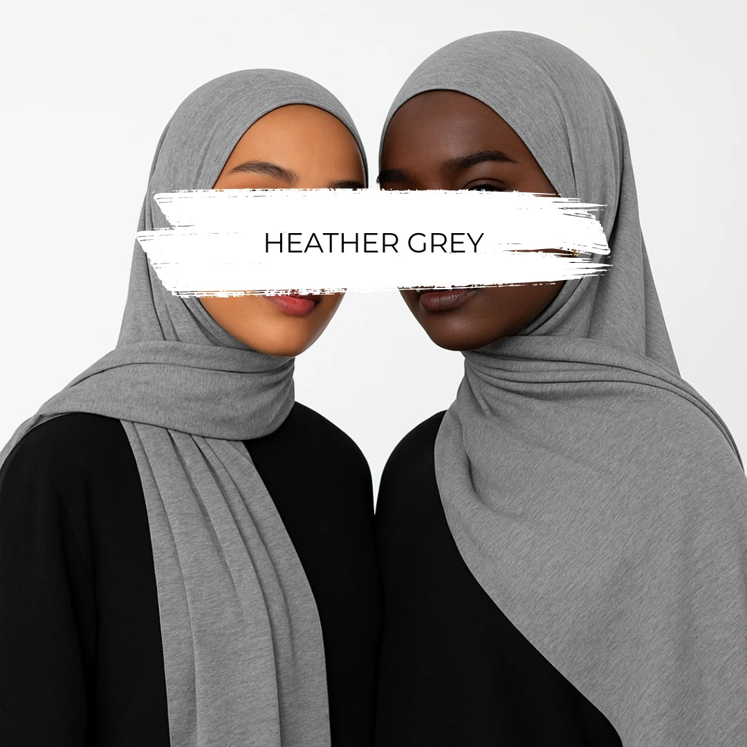 Heather Grey OEKO-TEX® Bamboo Jersey Hijab - Try Modest Limited