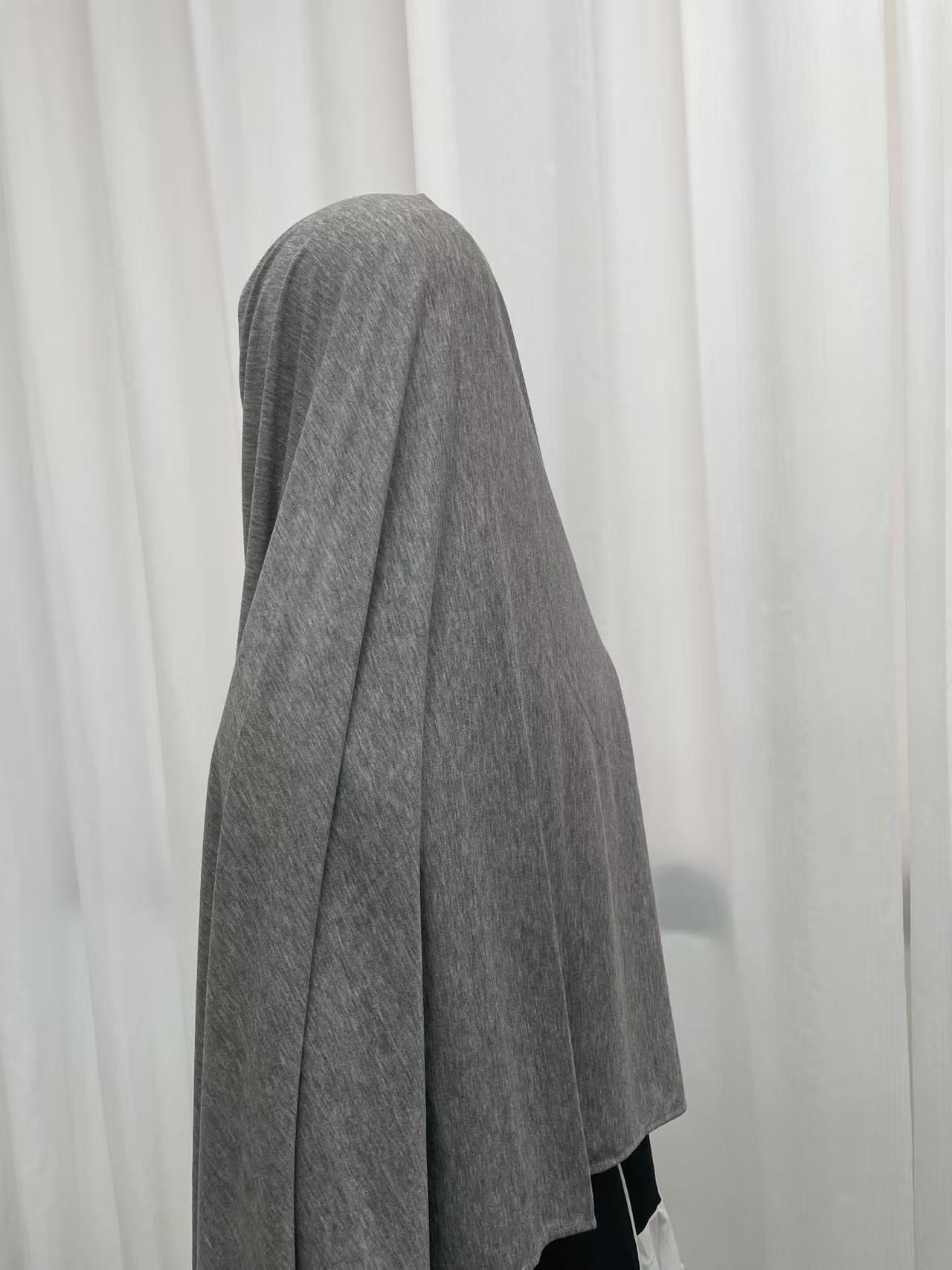 Heather Grey OEKO-TEX® Bamboo Jersey Hijab - Try Modest Limited