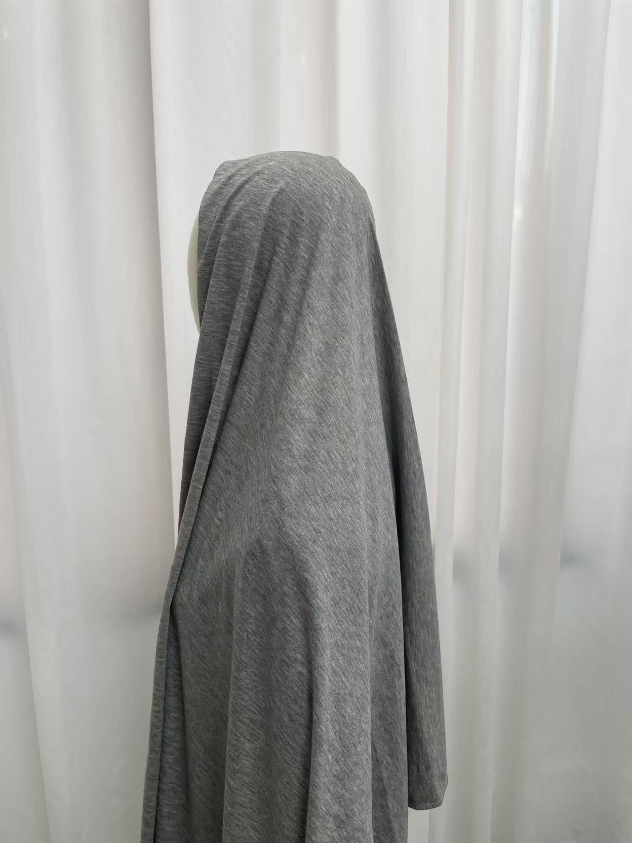 Heather Grey OEKO-TEX® Bamboo Jersey Hijab - Try Modest Limited