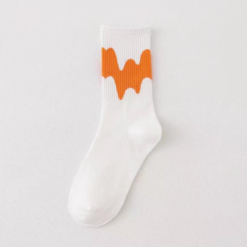 Ice Cream Color Matching Mid-tube warm Socks - Try Modest Limited