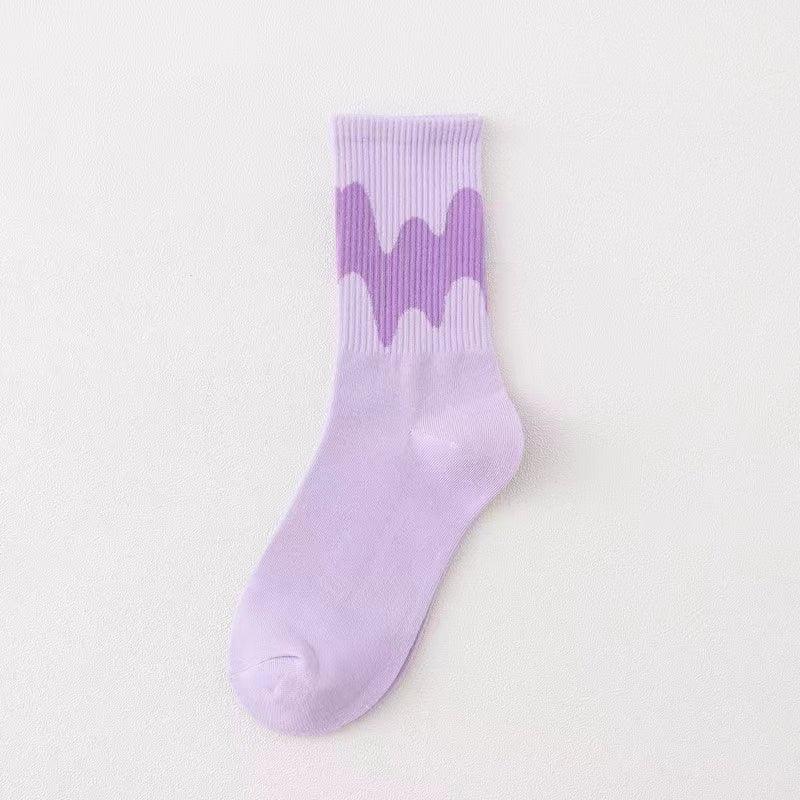 Ice Cream Color Matching Mid-tube warm Socks - Try Modest Limited