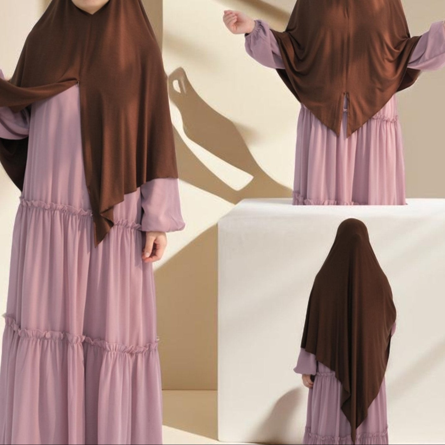 Instant Jersey Khimar with Zipper