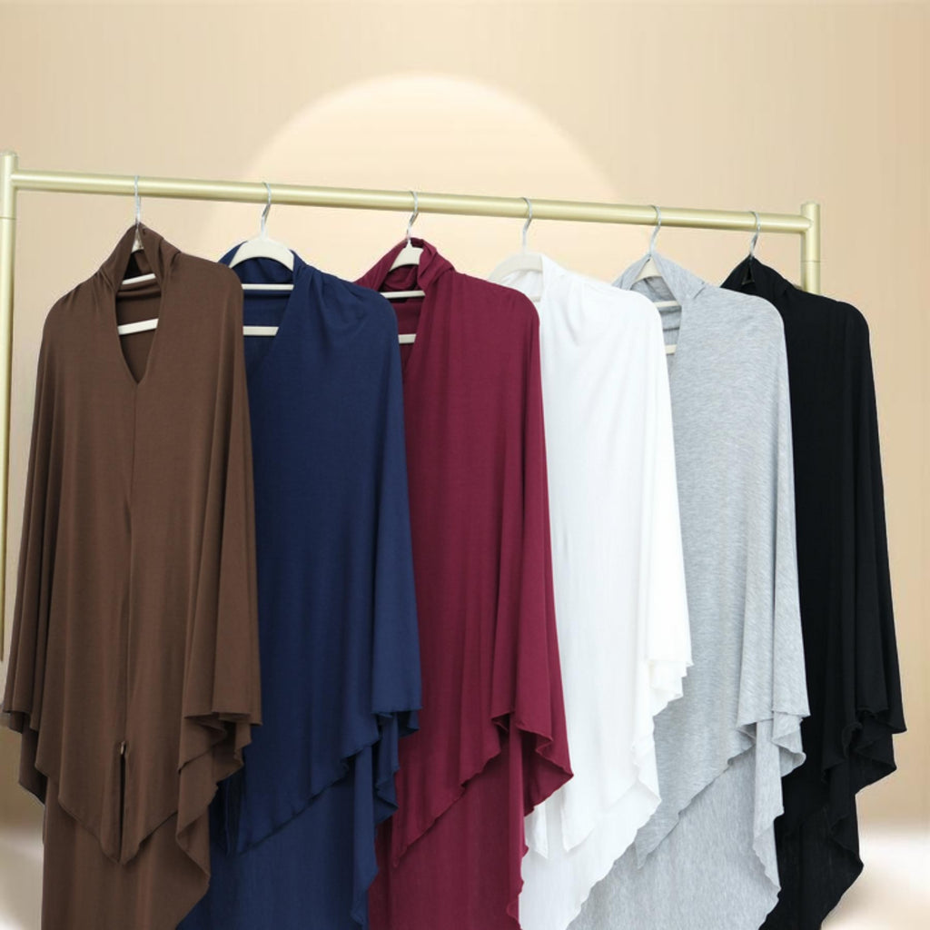 Instant Jersey Khimar with Zipper - Try Modest Limited