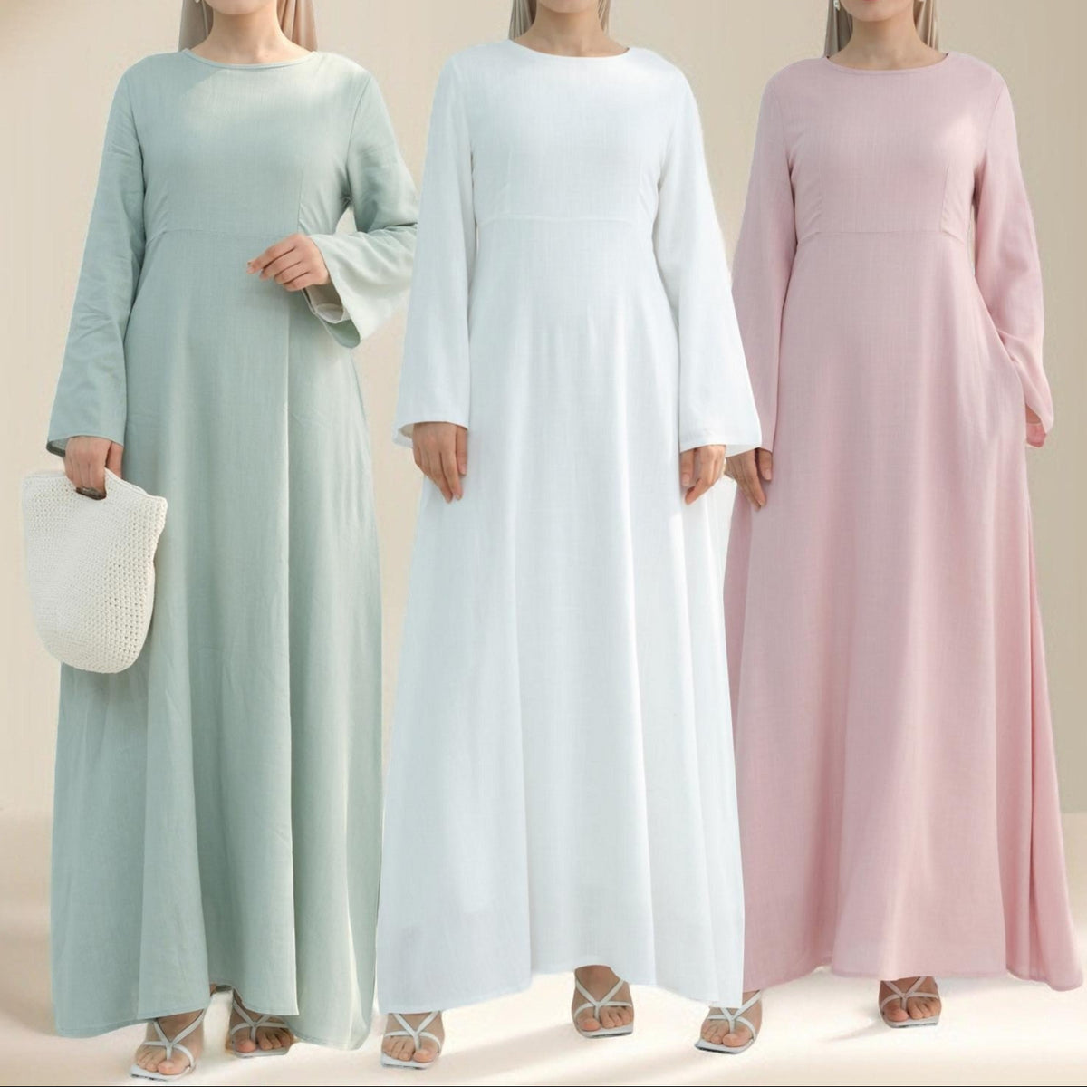 Isabella Modest Maxi Dress with belt - Try Modest Limited