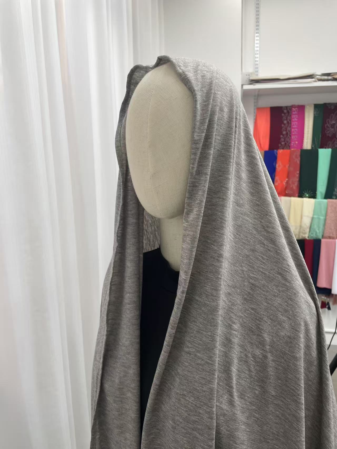 Heather Grey OEKO-TEX® Bamboo Jersey Hijab - Try Modest Limited
