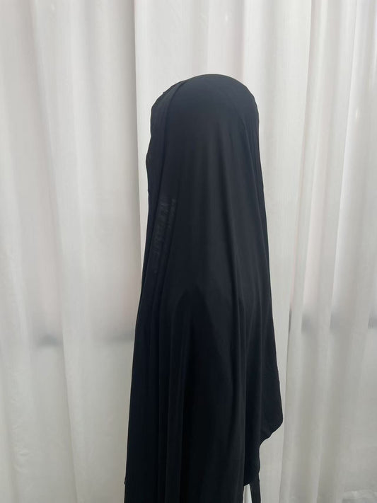 Jet Black OEKO-TEX® Bamboo Jersey Hijab - Try Modest Limited