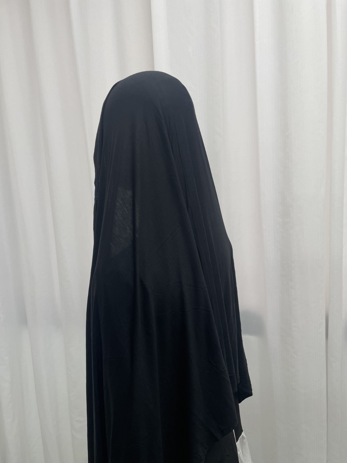 Jet Black OEKO-TEX® Bamboo Jersey Hijab - Try Modest Limited