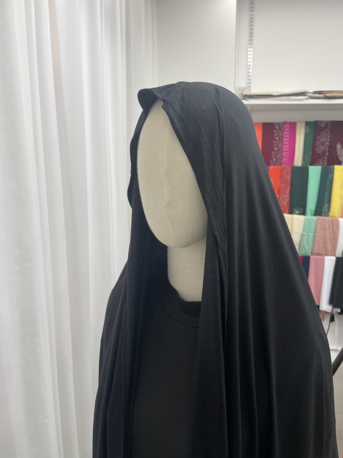 Jet Black OEKO-TEX® Bamboo Jersey Hijab - Try Modest Limited