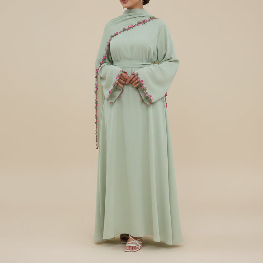 Jouri Floral Nida Abaya und Hijab-Set