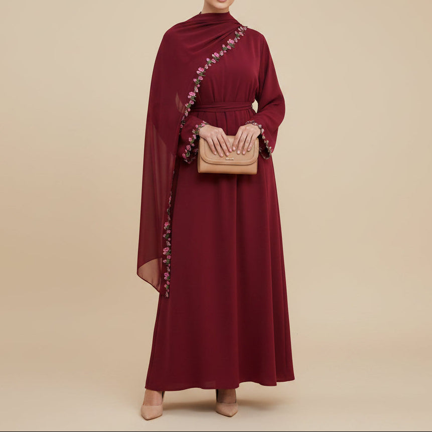 Jouri Floral Nida Abaya und Hijab-Set