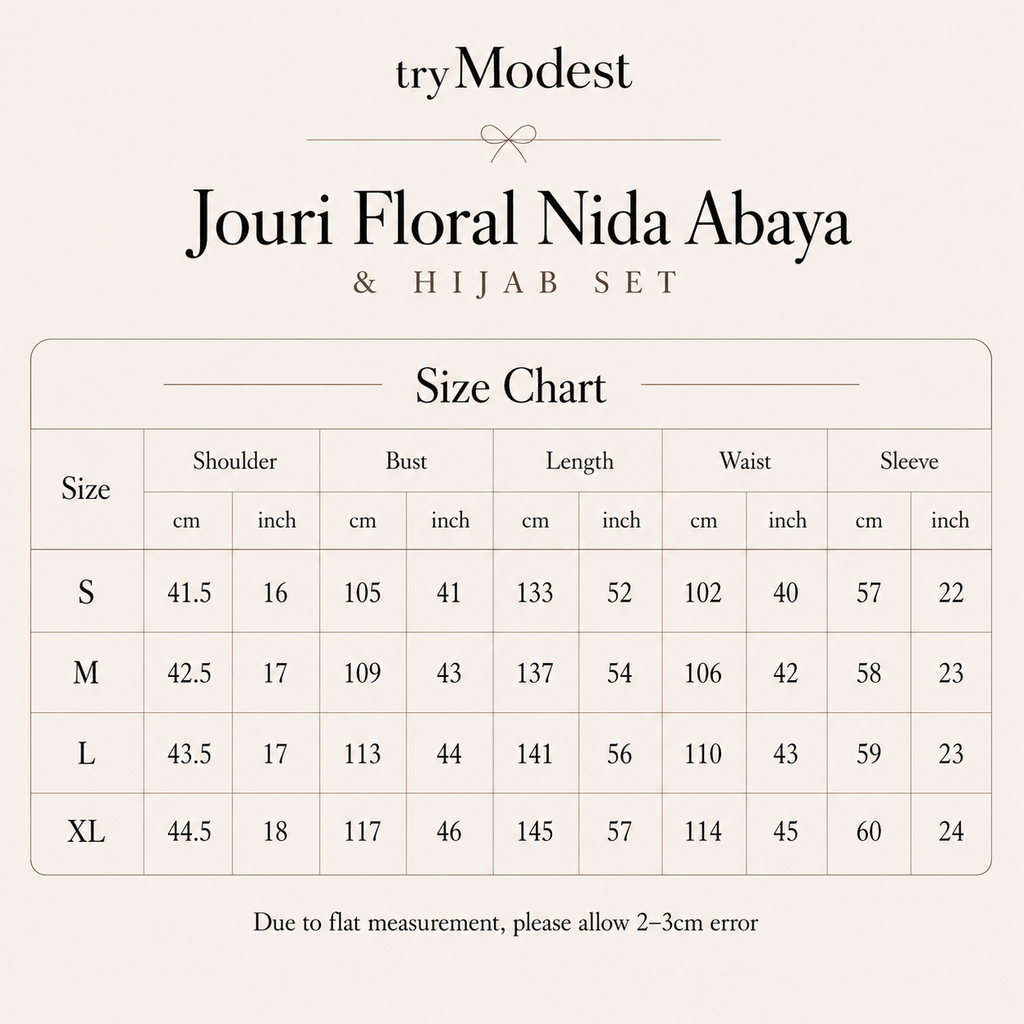 Jouri Floral Nida Abaya und Hijab-Set