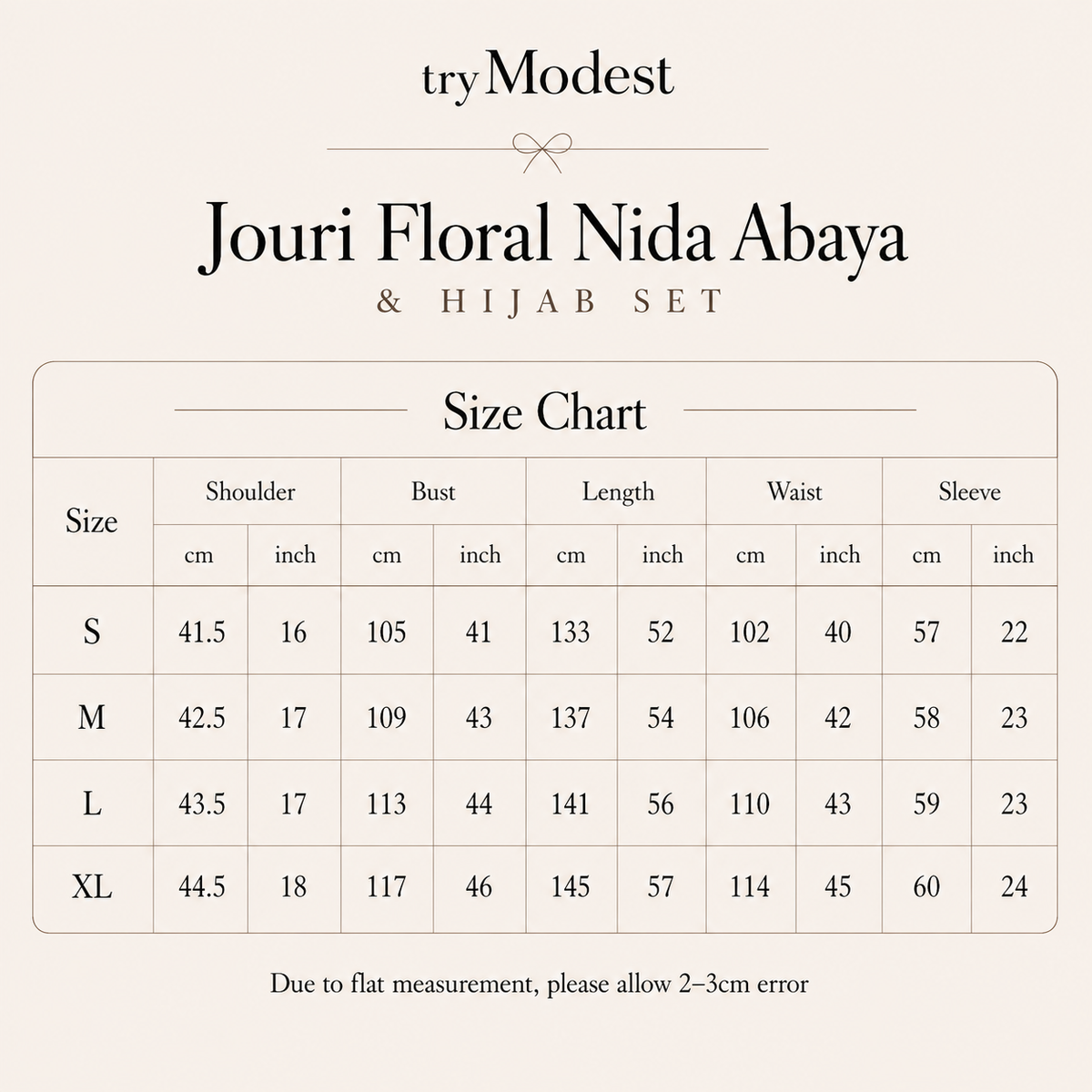 Jouri Floral Nida Abaya und Hijab-Set