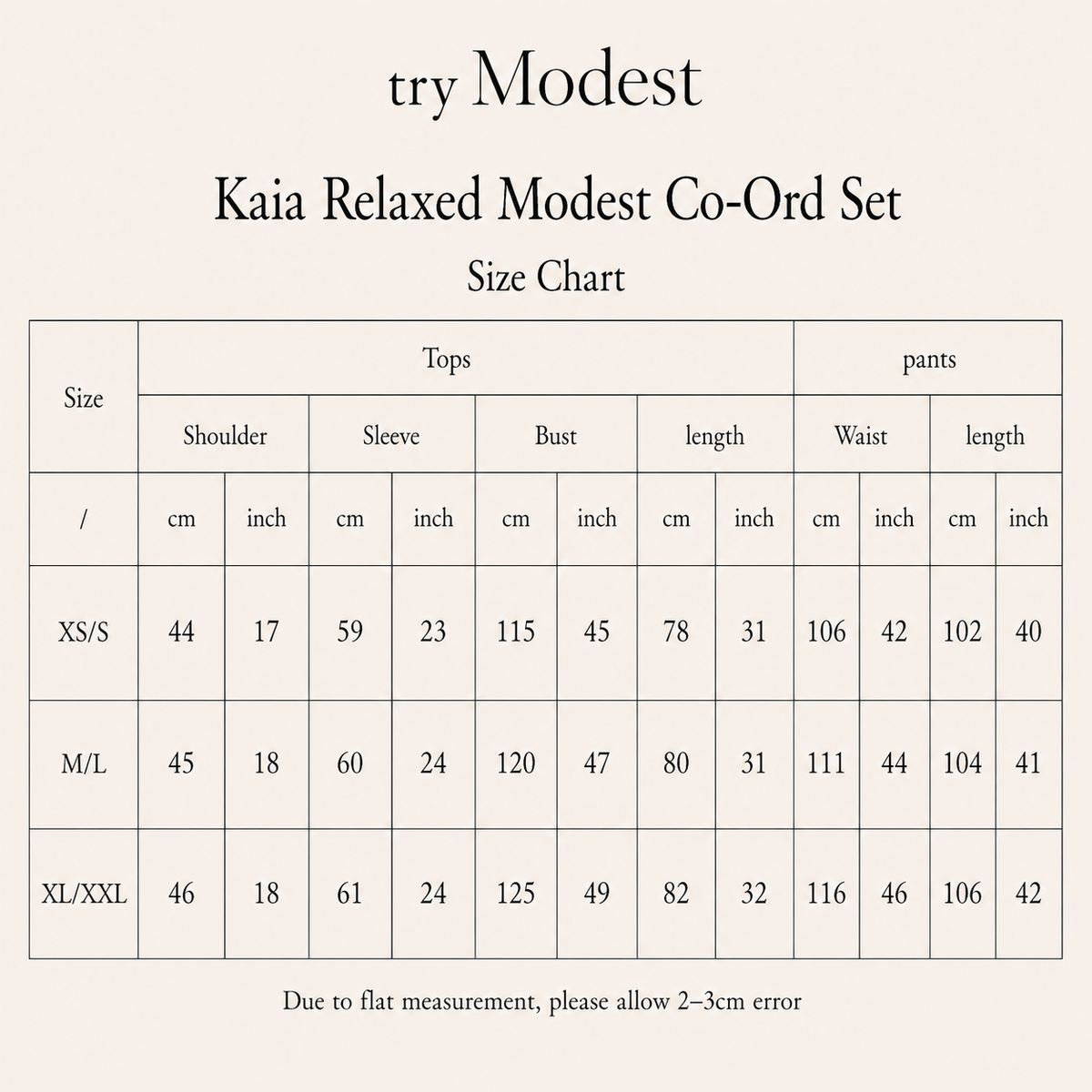 Kaia Relaxed Modest Set med del av setet