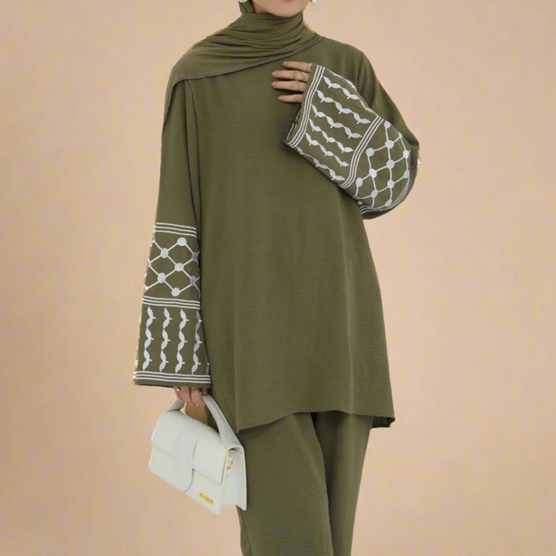 Keffiyeh 2 PC Co-ord Set - Try Modest Limited