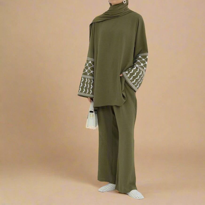 Keffiyeh 2 PC Co-ord Set - Try Modest Limited