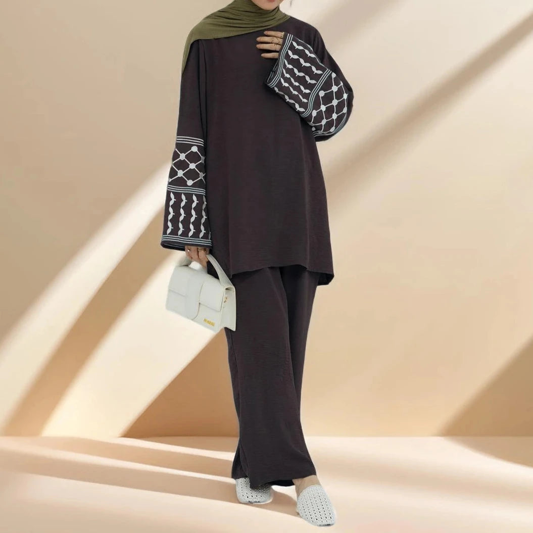 Keffiyeh 2 PC Co-ord Set - Try Modest Limited