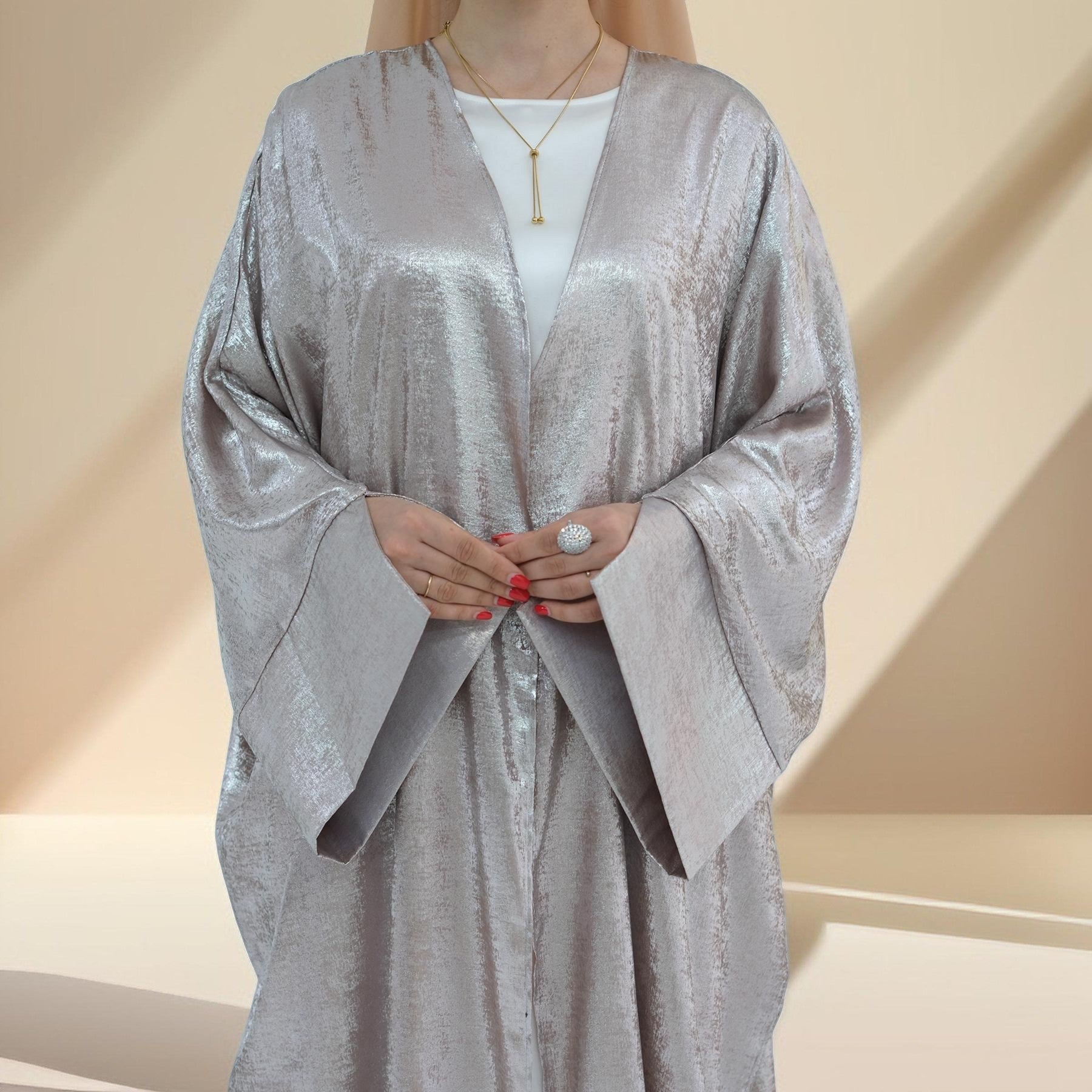 Khaleeji Nights - Open Abaya with slit sleeves Try Modest Limited