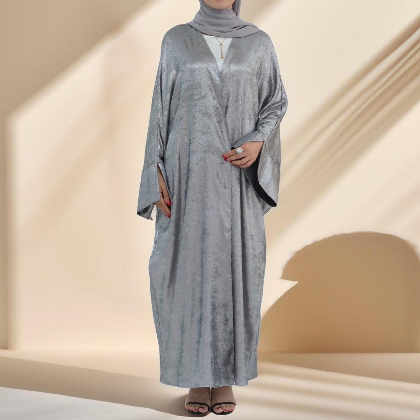 Khaleeji Nights - Open Abaya with slit sleeves Try Modest Limited