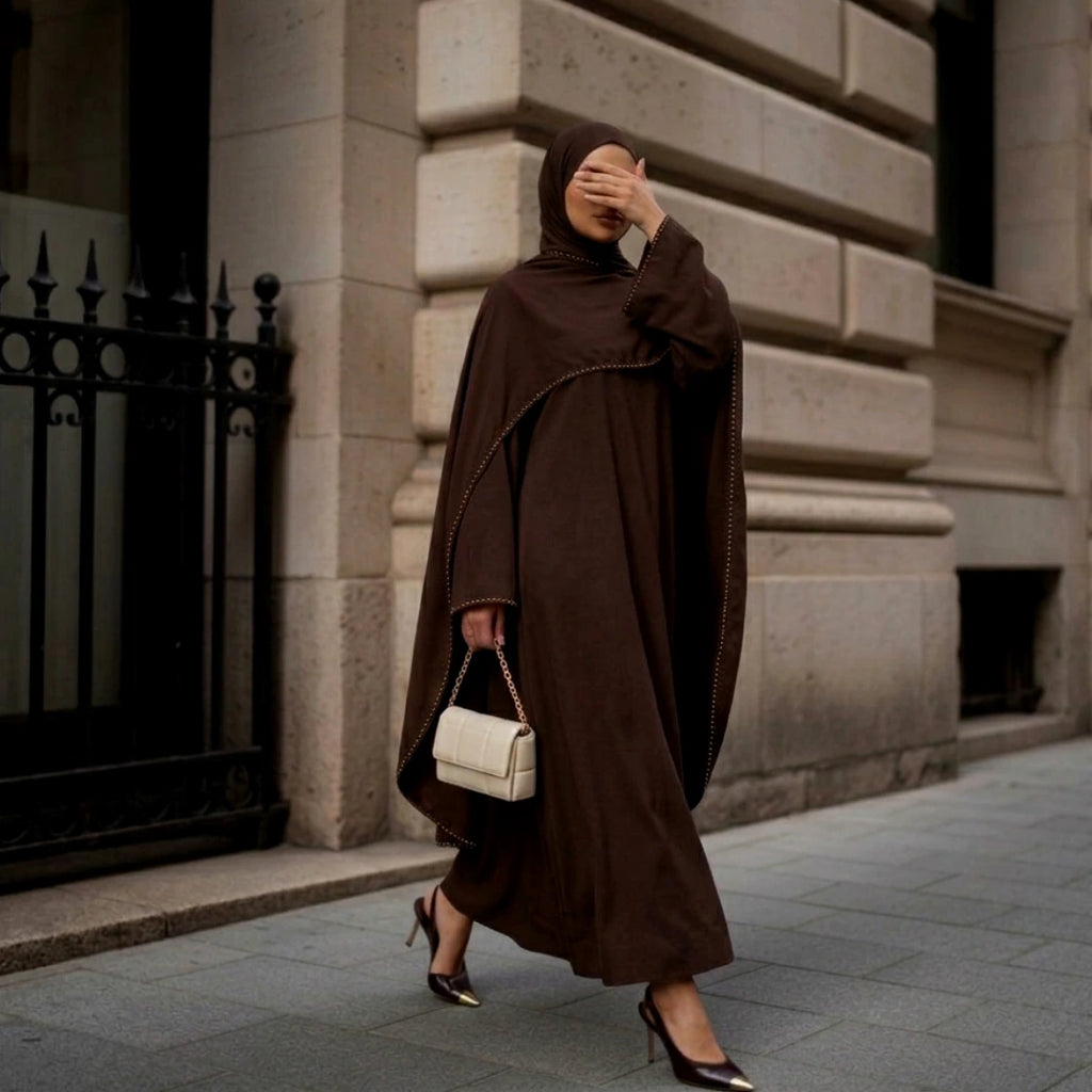 Lavin Pearl Cape Abaya Dress