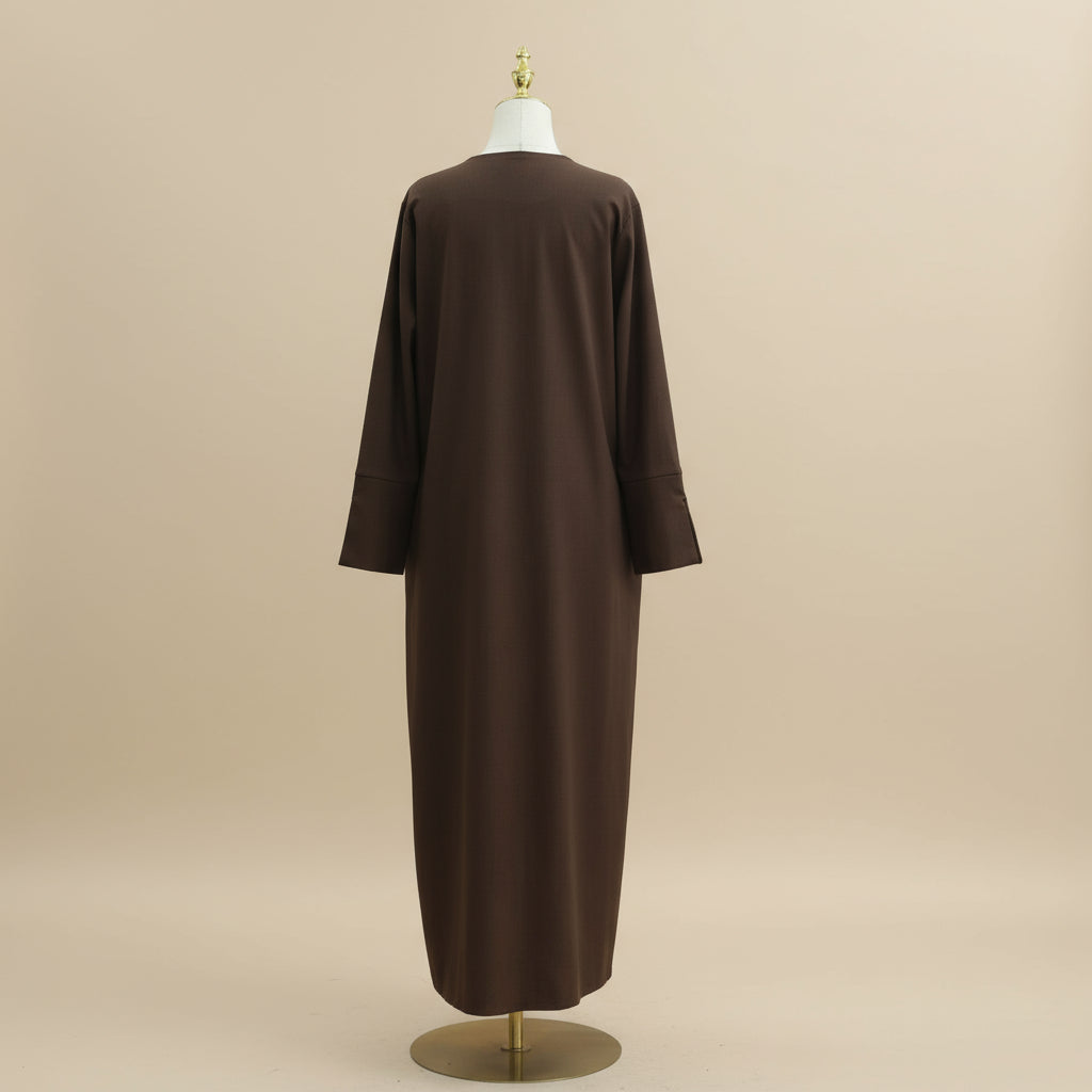 طقم ليان عباية مفتوحة وتنورة ماكسي من قطعتين