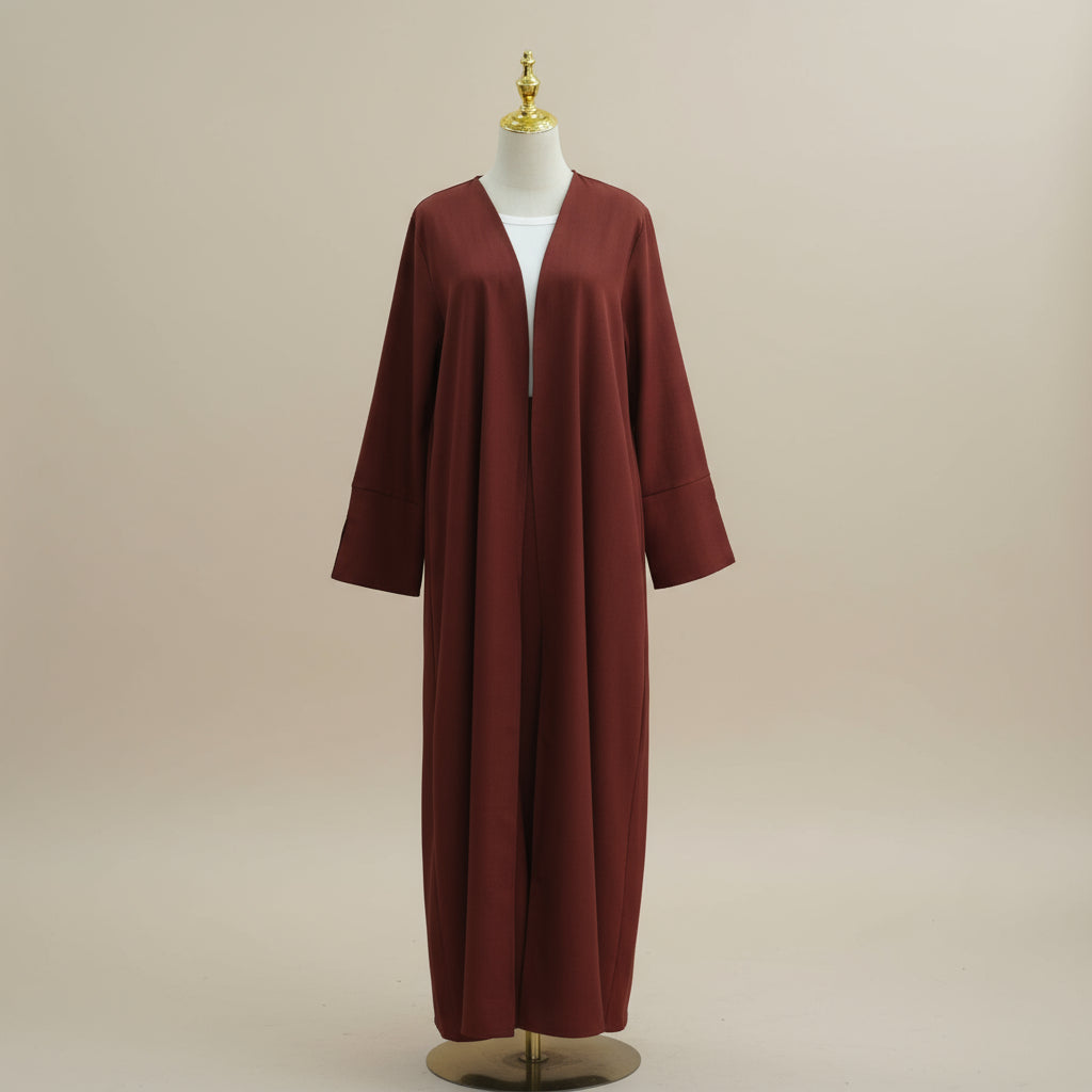 Conjunto de dos piezas Layan: abaya abierta y falda maxi