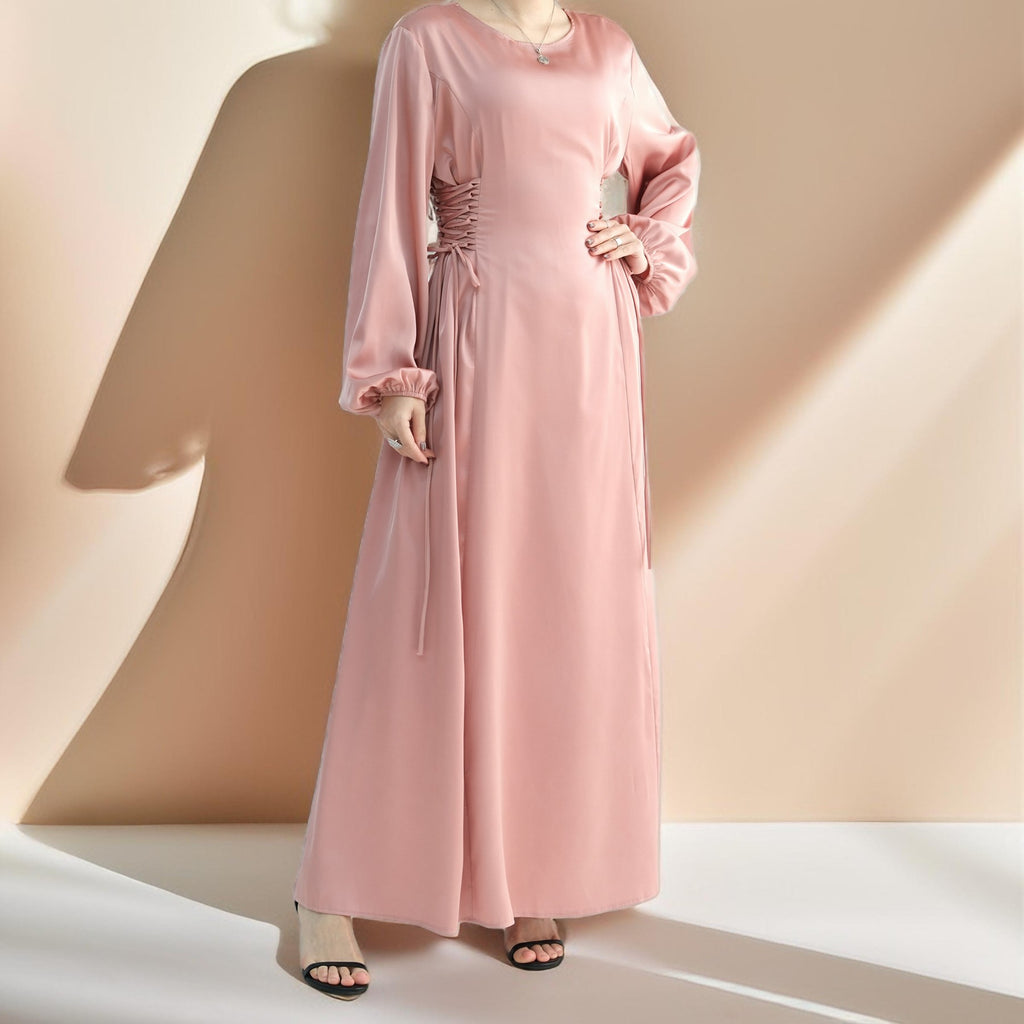 Layla al-Harir: Adjustable Waist Evening Gown - Try Modest Limited