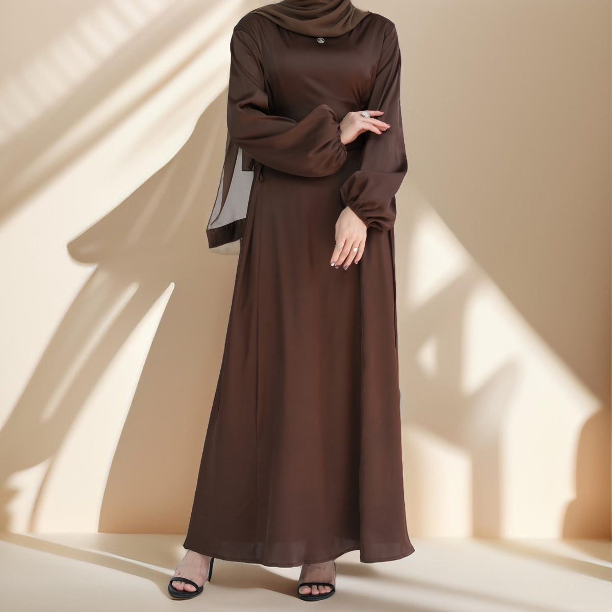 Layla al-Harir: Adjustable Waist Evening Gown - Try Modest Limited