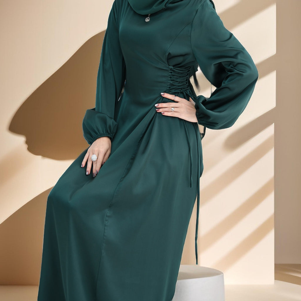 Layla al-Harir: Adjustable Waist Evening Gown - Try Modest Limited
