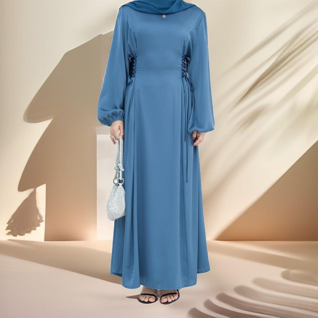 Layla al-Harir: Adjustable Waist Evening Gown - Try Modest Limited