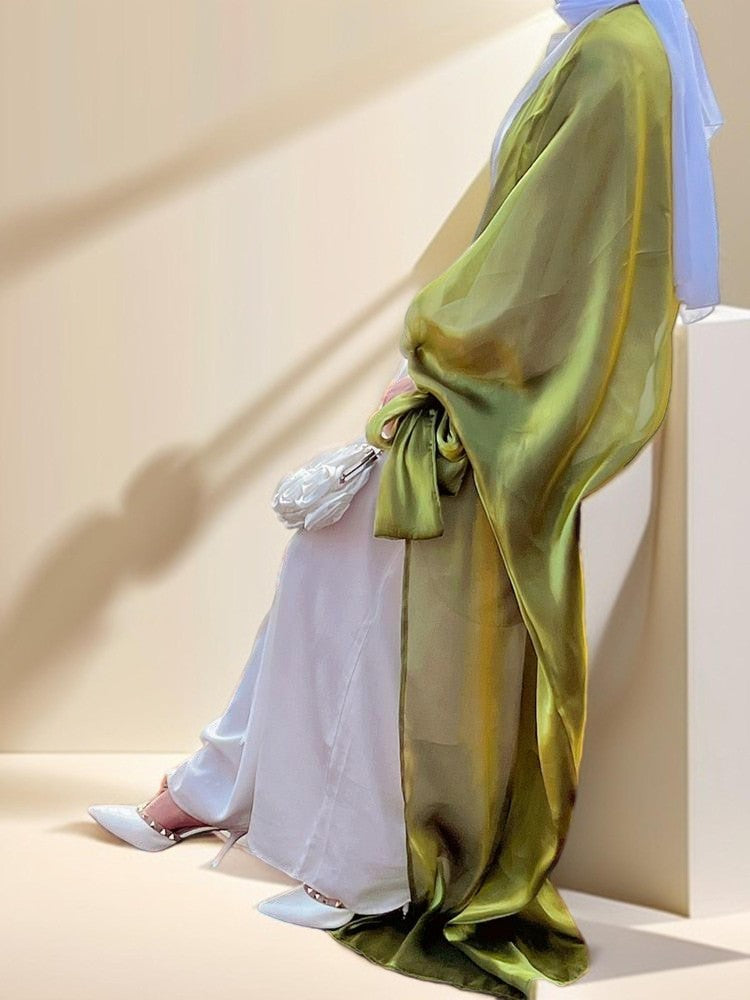 Leena-Ethereal Organza Abaya with Puff Sleeves - Try Modest Limited