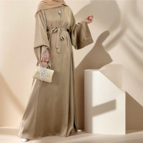 Lightweight plain abaya with long sleeves - Try Modest Limited 