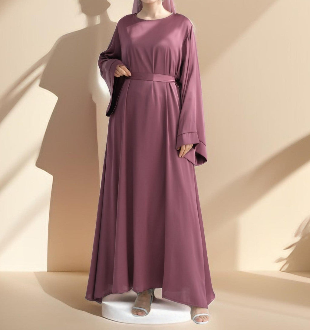 Lightweight plain abaya with long sleeves - Try Modest Limited