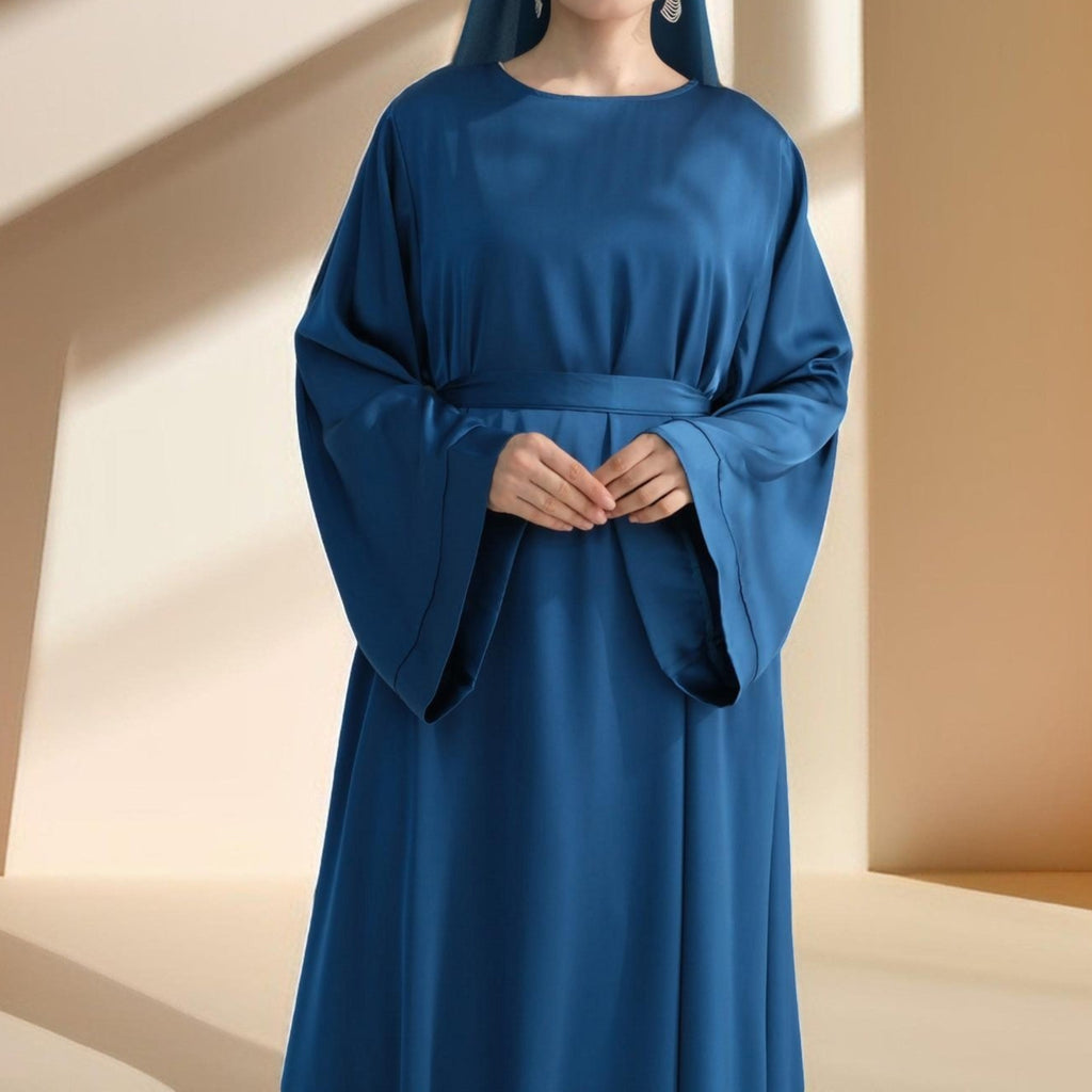 Lightweight plain abaya with long sleeves - Try Modest Limited