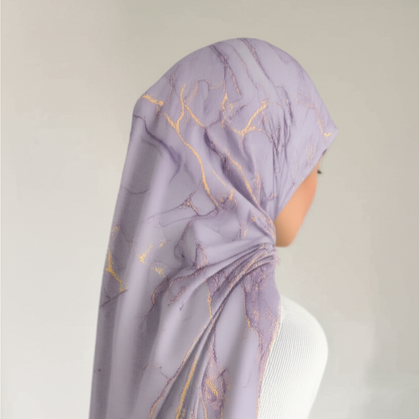 Lilac Swirl Modal Hijab - Try Modest Limited