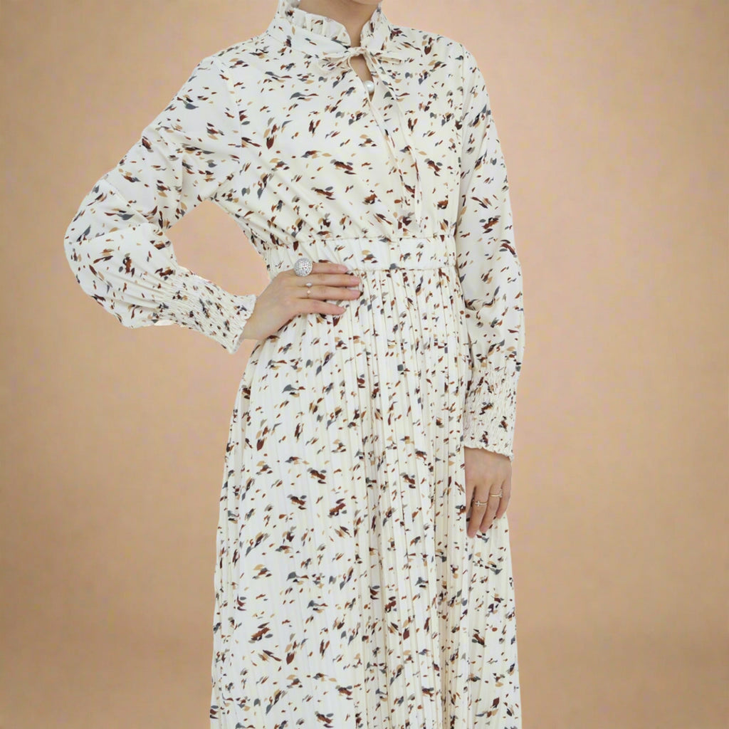 Lilly pleated summer floral dress - Try Modest Limited