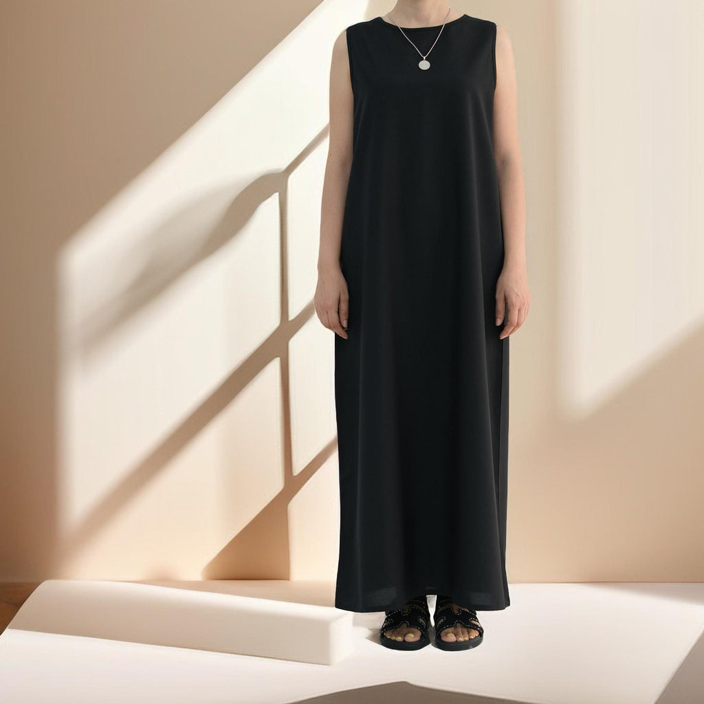 Lily 2 PC Abaya Set with Elegant Floral Sleeve Embroidery - Try Modest Limited